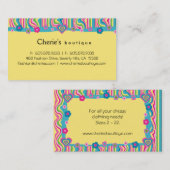 Retro Mode Harde Visitekaartje geel persoonlijk (Voorkant / Achterkant)