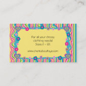 Retro Mode Harde Visitekaartje geel persoonlijk (Achterkant)