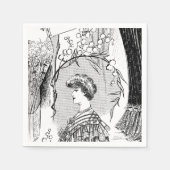 Retro mode illustratie collage servetten (Voorkant)