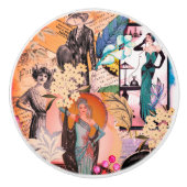 Retro Mode Magazine Keramische Knop (Voorkant)