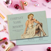 Retro Mode Meisje Kapper Make-up Artiest Flyer