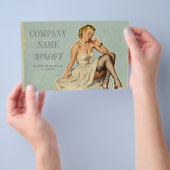 Retro Mode Meisje Kapper Make-up Artist Flyer (Hand)