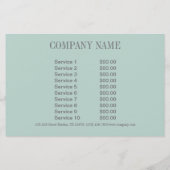 Retro Mode Meisje Kapper Visagist Flyer (Achterkant)