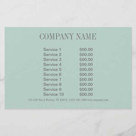 Retro Mode Meisje Kapper Visagist Flyer (Achterkant)