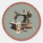 Retro Mode Ontwerpers Ronde Sticker (Voorkant)