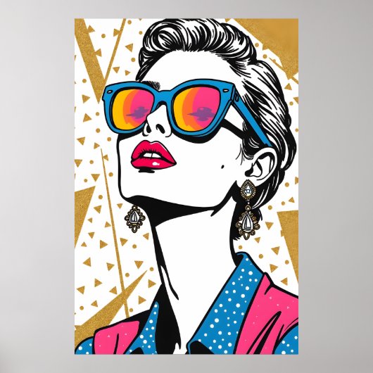 Retro Mode Pop Art - 1980's Inspired Poster (Voorkant)