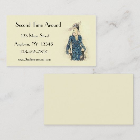 Retro Mode Visitekaartje (Voorkant / Achterkant)