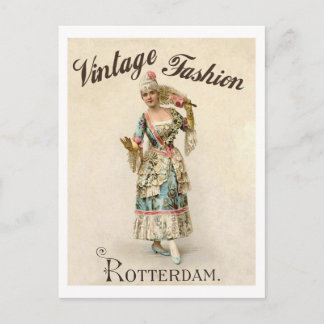 Retro mode, vrouw uit Rotterdam, Nederland Briefkaart