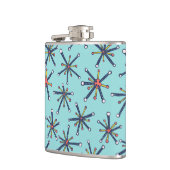 Retro Modern Abstract biologiepatroon Heupfles (Links)