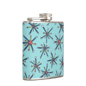 Retro Modern Abstract biologiepatroon Heupfles (Rechts)