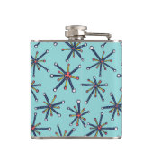 Retro Modern Abstract biologiepatroon Heupfles (Achterkant)