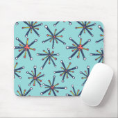 Retro Modern Abstract biologiepatroon Muismat (Met muis)