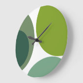 Retro Modern Abstract Geo Avocado Groen Grote Klok (Hoek)