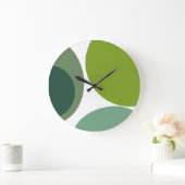 Retro Modern Abstract Geo Avocado Groen Grote Klok (Huis)