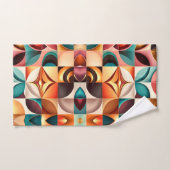 Retro Modern Abstract Squares Collectie Bad Handdoek (Handdoek)