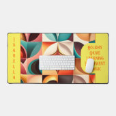 Retro Modern Abstract Squares Collectie Bureaumat (Keyboard & Muis)