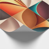 Retro Modern Abstract Squares Collectie Cadeaupapier (Hoek)