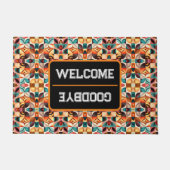 Retro Modern Abstract Squares Collectie Deurmat (Voorkant)