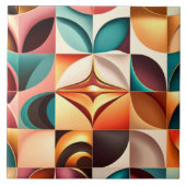 Retro Modern Abstract Squares Collectie Tegeltje (Voorkant)