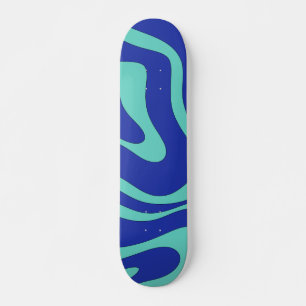 Retro Modern Abstract vloeistofwervelpatroon Persoonlijk Skateboard