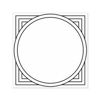 Retro-modern art deco geïnspireerde geometrische l zelfinktende stempel