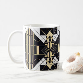 Retro Modern Art Deco Geïnspireerde koffie-Mok Koffiemok