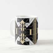 Retro Modern Art Deco Geïnspireerde koffie-Mok Koffiemok (Voorkant links)