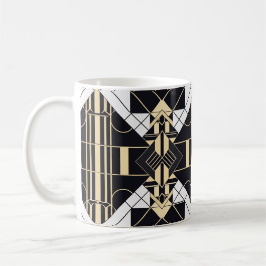 Retro Modern Art Deco Geïnspireerde koffie-Mok Koffiemok (Links)
