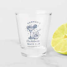Retro Modern Bachelorette Weekend Party Shot Glass