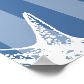 Retro modern beach striped wedding welcome sign poster (Hoek)