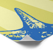 Retro modern beach striped wedding welcome sign poster (Hoek)