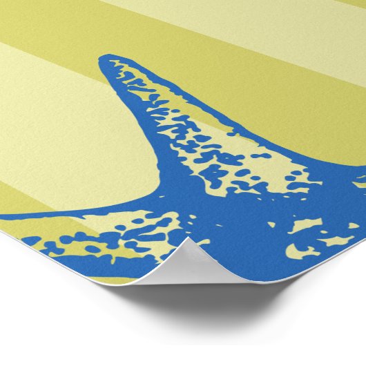 Retro modern beach striped wedding welcome sign poster (Hoek)