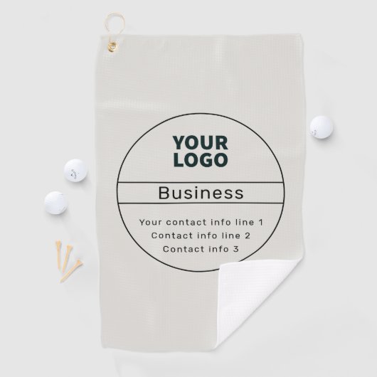 Retro-Modern Bedrijf of Merk Contact info Golfhanddoek (Insitu)