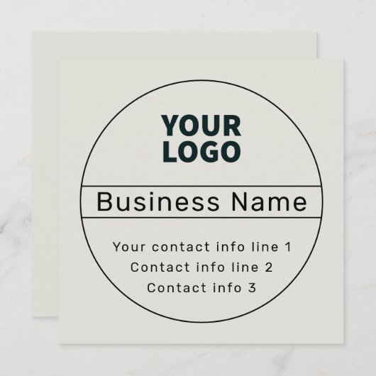 Retro-Modern Bedrijf of Merk Contact info Kaart (Voorkant / Achterkant)