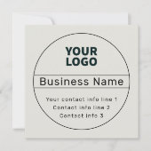 Retro-Modern Bedrijf of Merk Contact info Kaart (Voorkant)