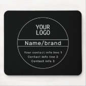 Retro-Modern Bedrijf of Merk Contact info Muismat (Voorkant)