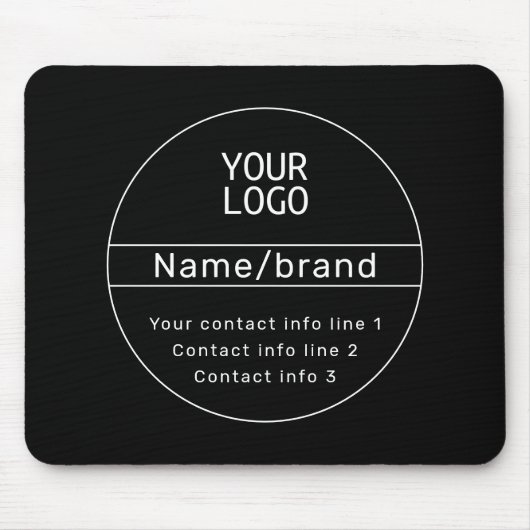 Retro-Modern Bedrijf of Merk Contact info Muismat (Voorkant)