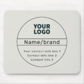 Retro-Modern Bedrijf of Merk Contact info Muismat (Voorkant)