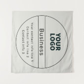 Retro-Modern Bedrijf of Merk Contact info Wandkleed (Voorkant (horizontaal))