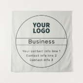 Retro-Modern Bedrijf of Merk Contact info Wandkleed (Voorkant)