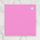 Retro-modern bewerkbare tekst | Zwart & Roze Bedankjes Labels (Achterkant)