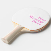 Retro-modern bewerkbare tekst | Zwart & Roze Tafeltennisbatje (Voorkant Gekanteld)
