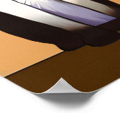 Retro Modern Black and White Cat and Kitten Poster (Hoek)