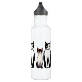 Retro Modern Black and White Cat and Kitten Waterfles (Rechts)