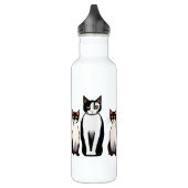 Retro Modern Black and White Cat and Kitten Waterfles (Links)