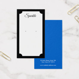 Retro Modern Black Earring Display Card Visitekaartje