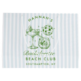 Retro Modern  Blauw Bachelorette Groot Cadeauzakje