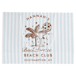 Retro Modern  Blauw Bachelorette Groot Cadeauzakje