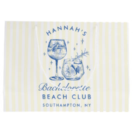 Retro Modern  Blauw Bachelorette Groot Cadeauzakje