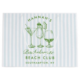 Retro Modern  Blauw Bachelorette Groot Cadeauzakje